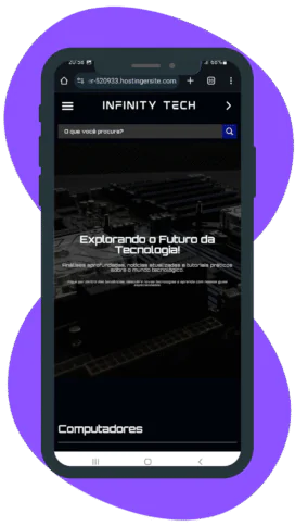 Criação de sites - demonstração blog tecnologia